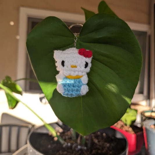 Crochet HelloKitty Keychain